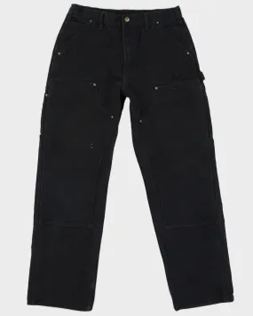 00s Carhartt Black Double Knee Trousers - W33 L34