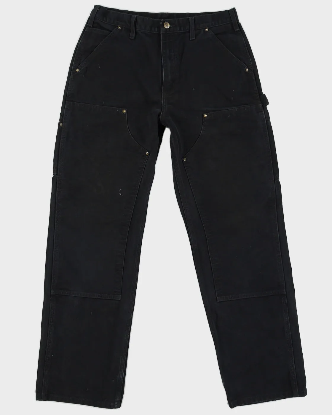 00s Carhartt Black Double Knee Trousers - W33 L34