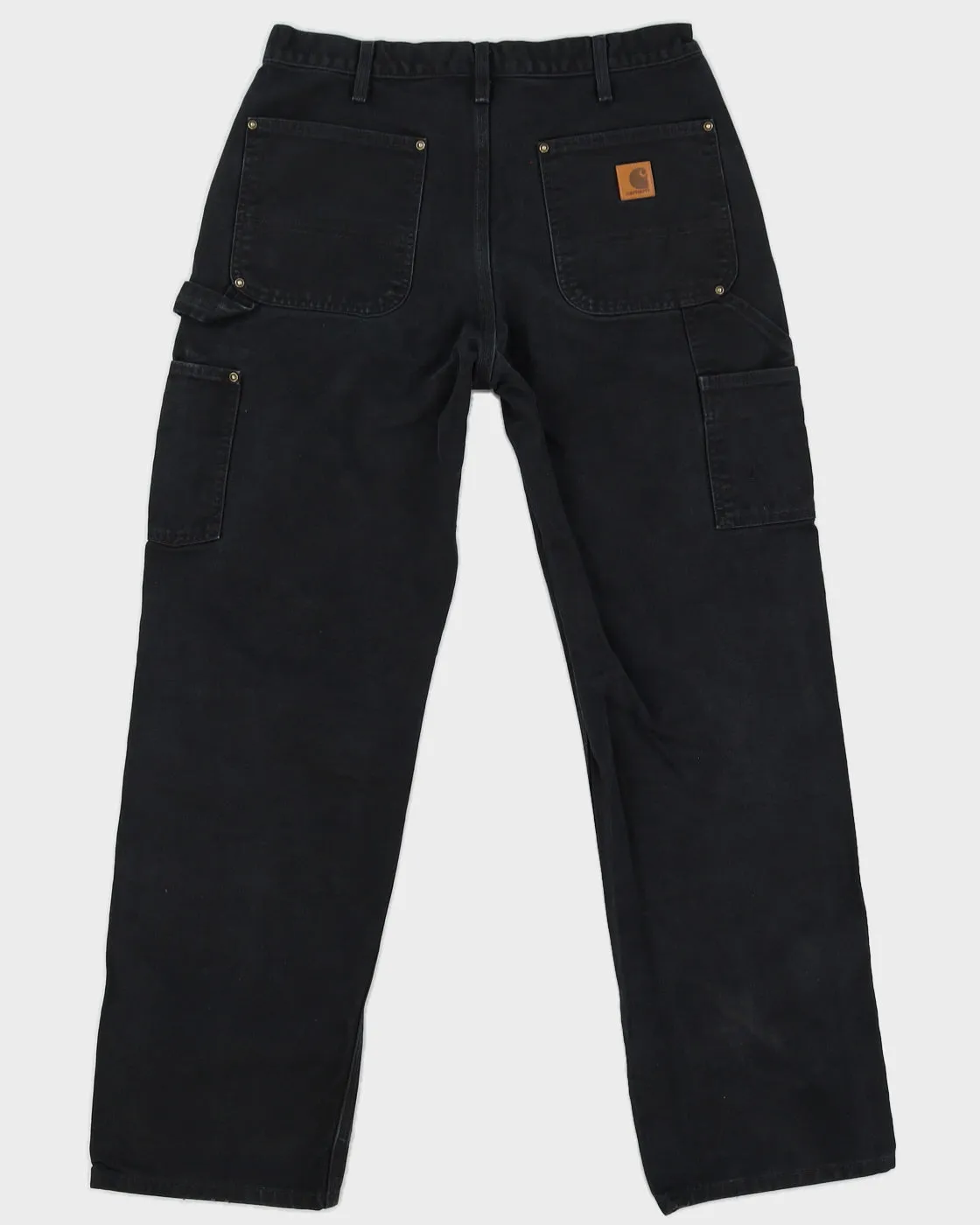 00s Carhartt Black Double Knee Trousers - W33 L34