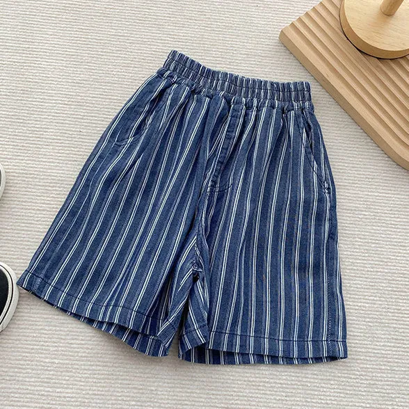 2 Pieces Set Baby Kid Boys Striped Shirts And Shorts