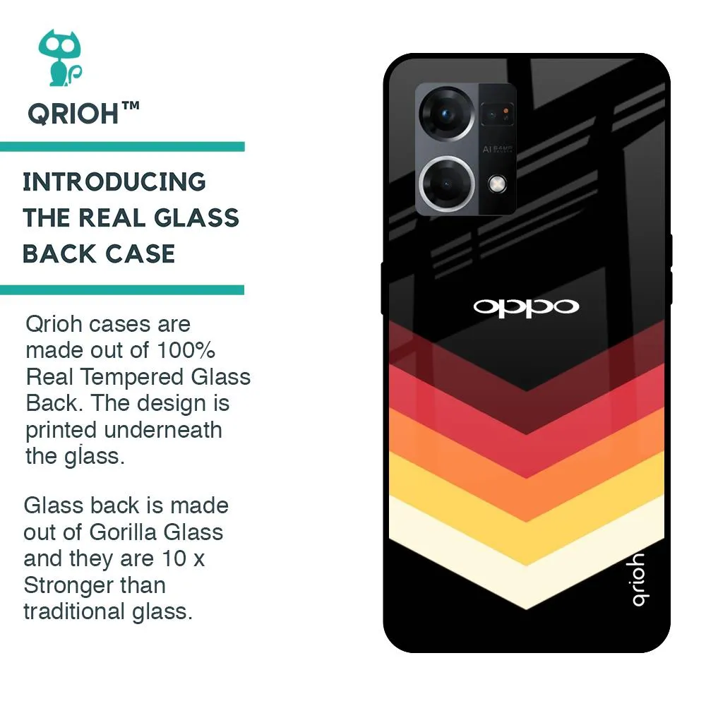 Abstract Arrow Pattern Glass Case For OPPO F21 Pro 4G