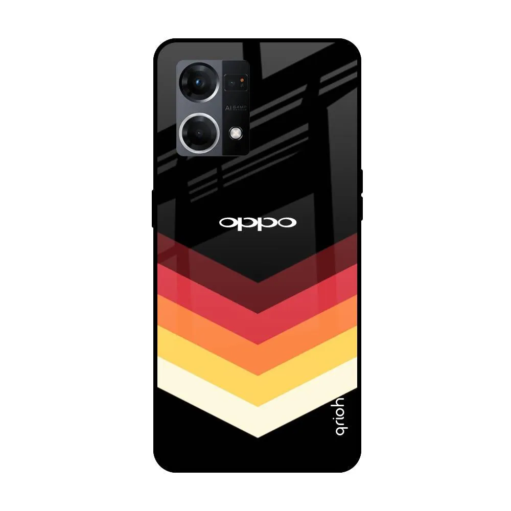 Abstract Arrow Pattern Glass Case For OPPO F21 Pro 4G