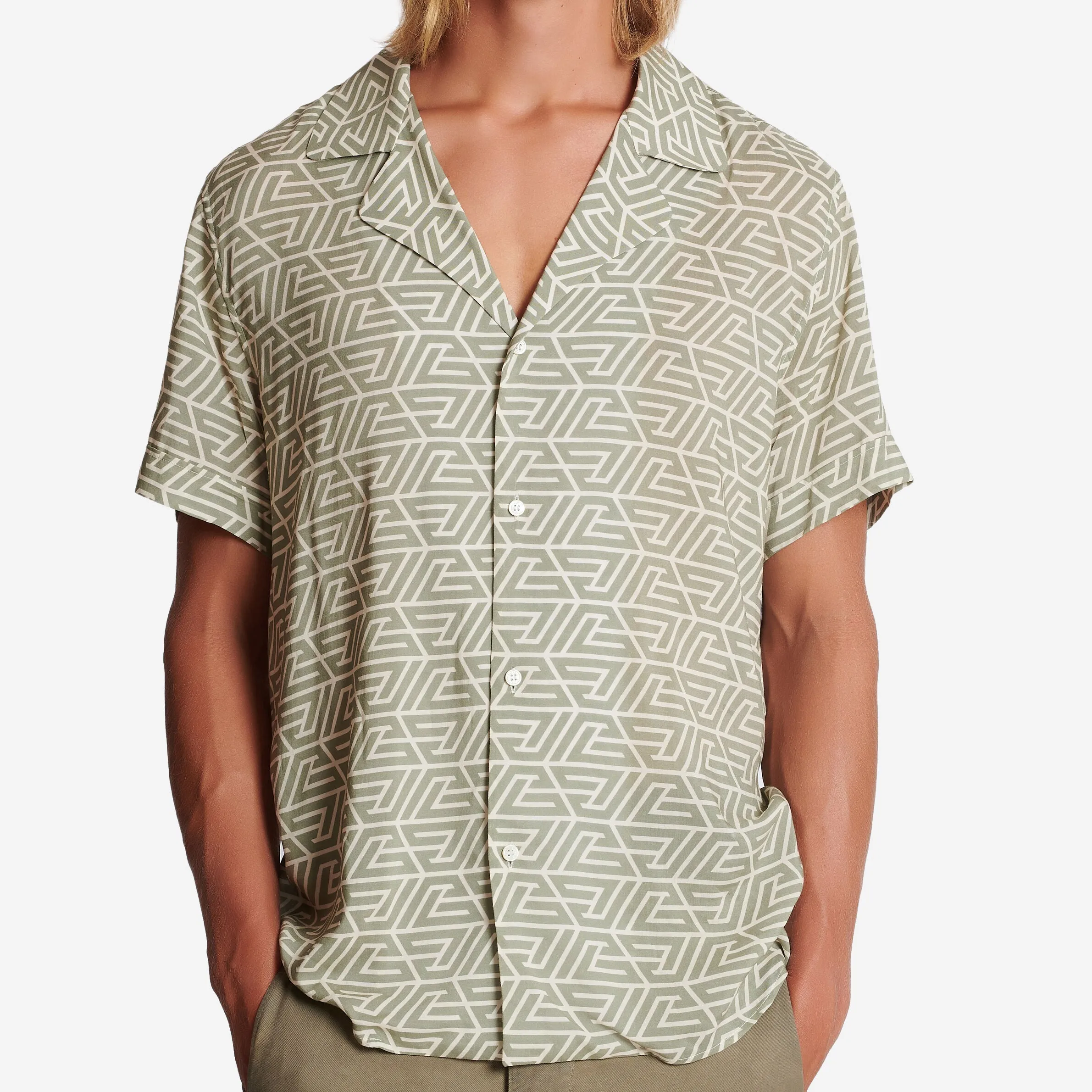 Balmain Pyramid Monogram Printed Shirt