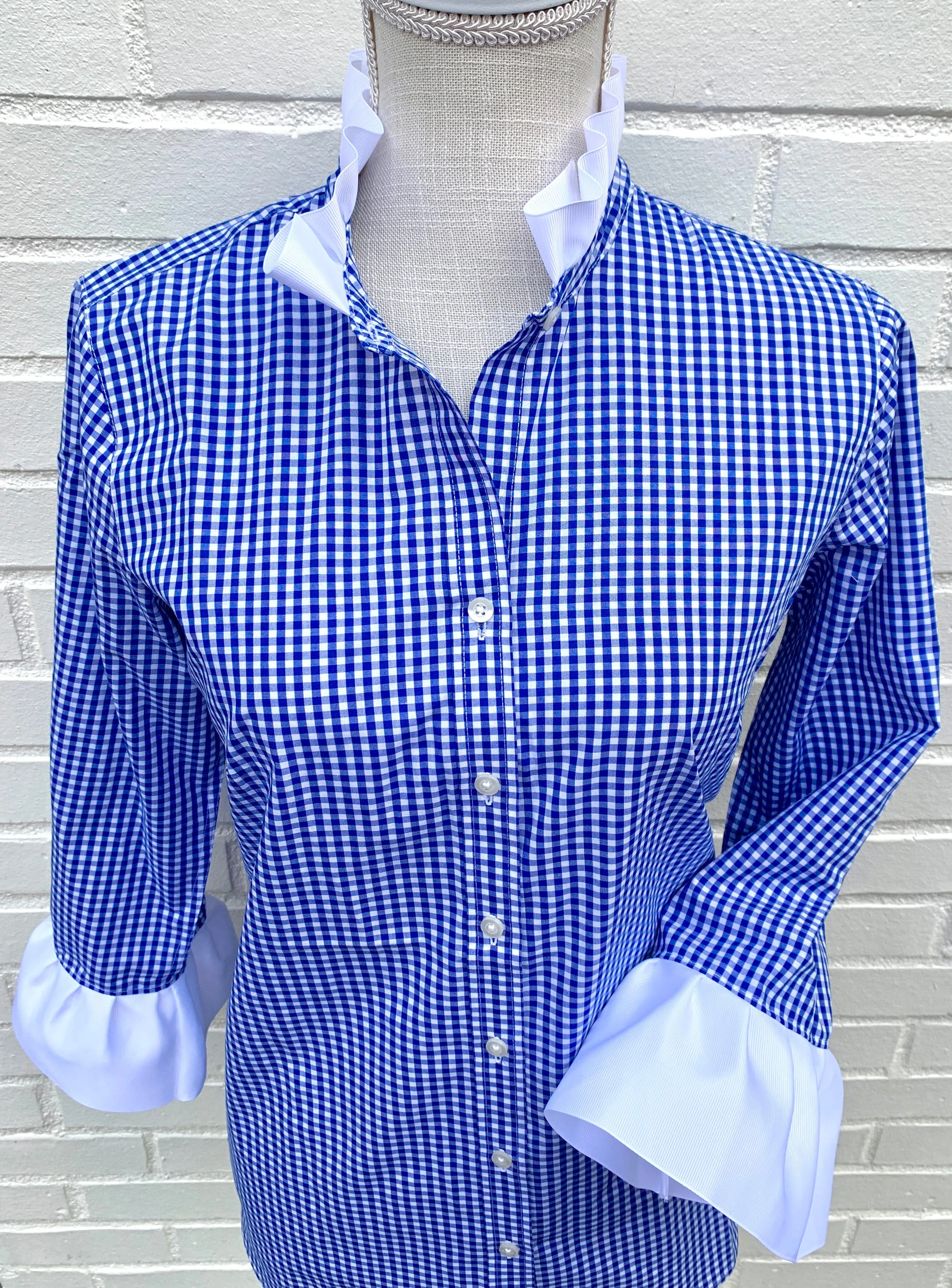 Barbara Ann Royal Gingham Shirt (BAG-Royal)