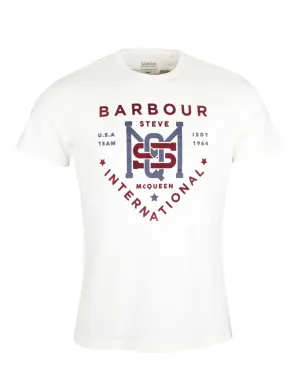 BARBOUR INTERNATIONAL STEVE MCQUEEN JET TEE WHISPER WHITE