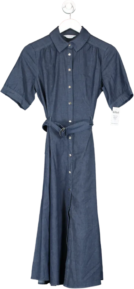 Ben De Lisi Blue Denim Utility Shirt Dress UK 8