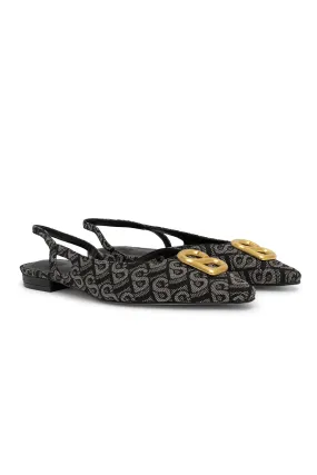 Bimu Slingback Shoes - Black