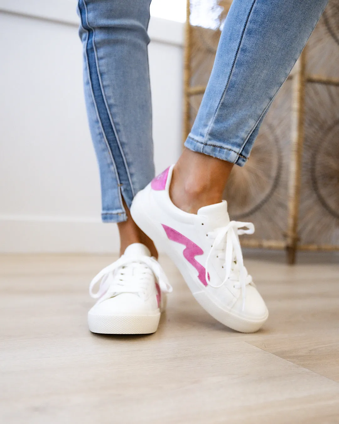 Blowfish Vice Sneakers - White and Pink