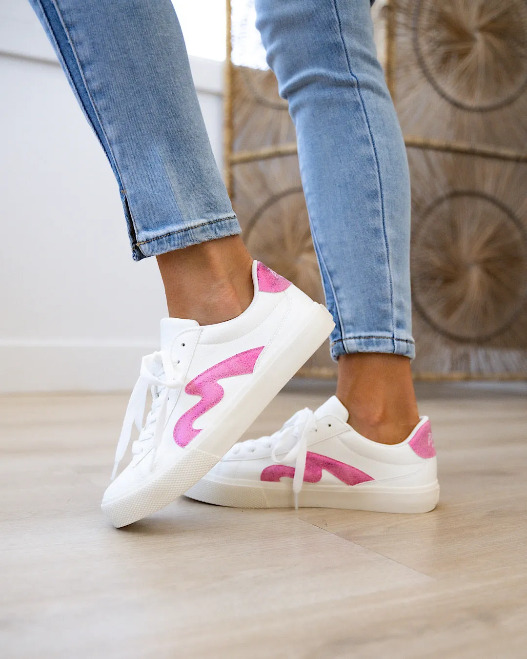 Blowfish Vice Sneakers - White and Pink