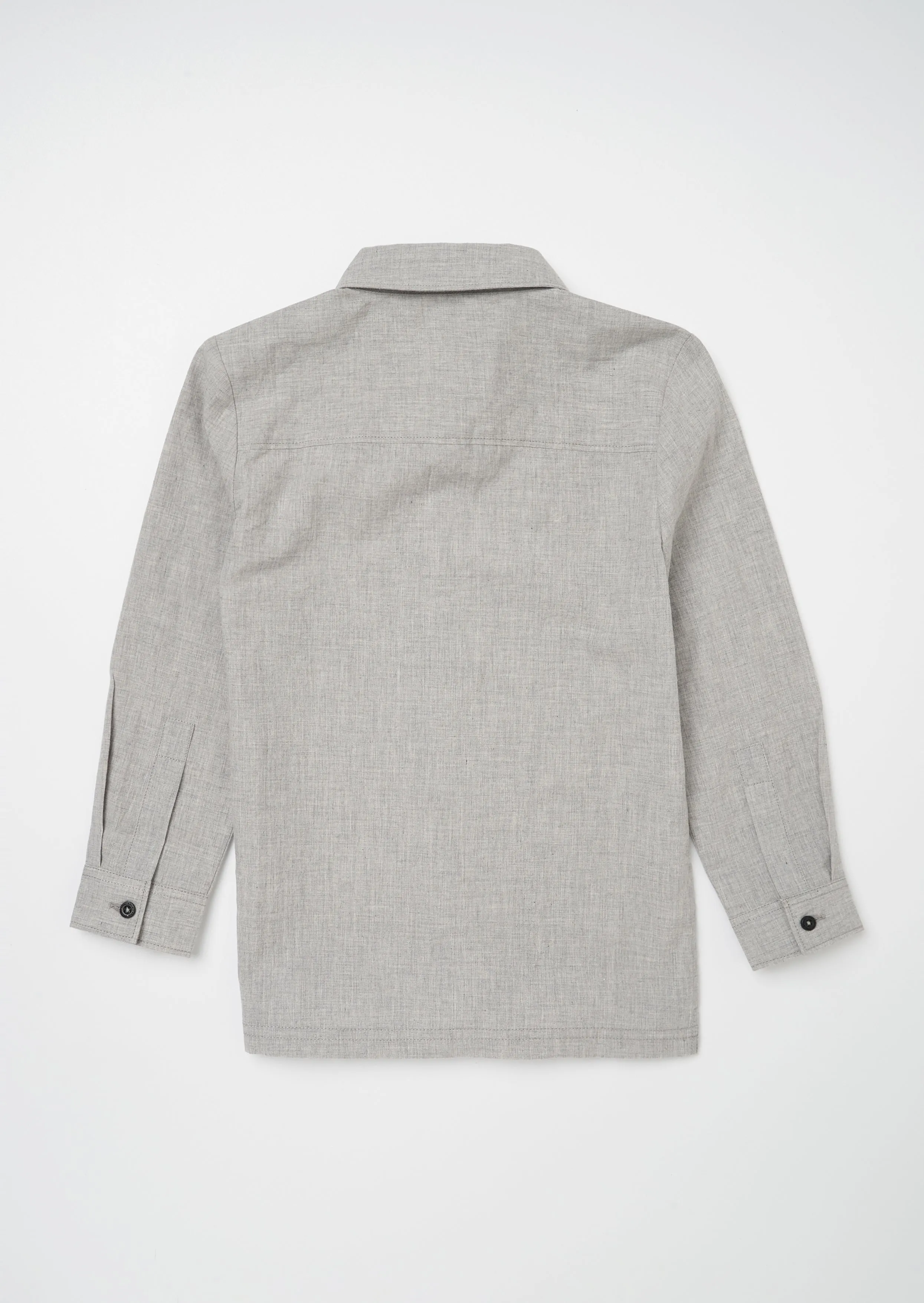 Boys Cotton Grey Full Sleeves Smart Shirt