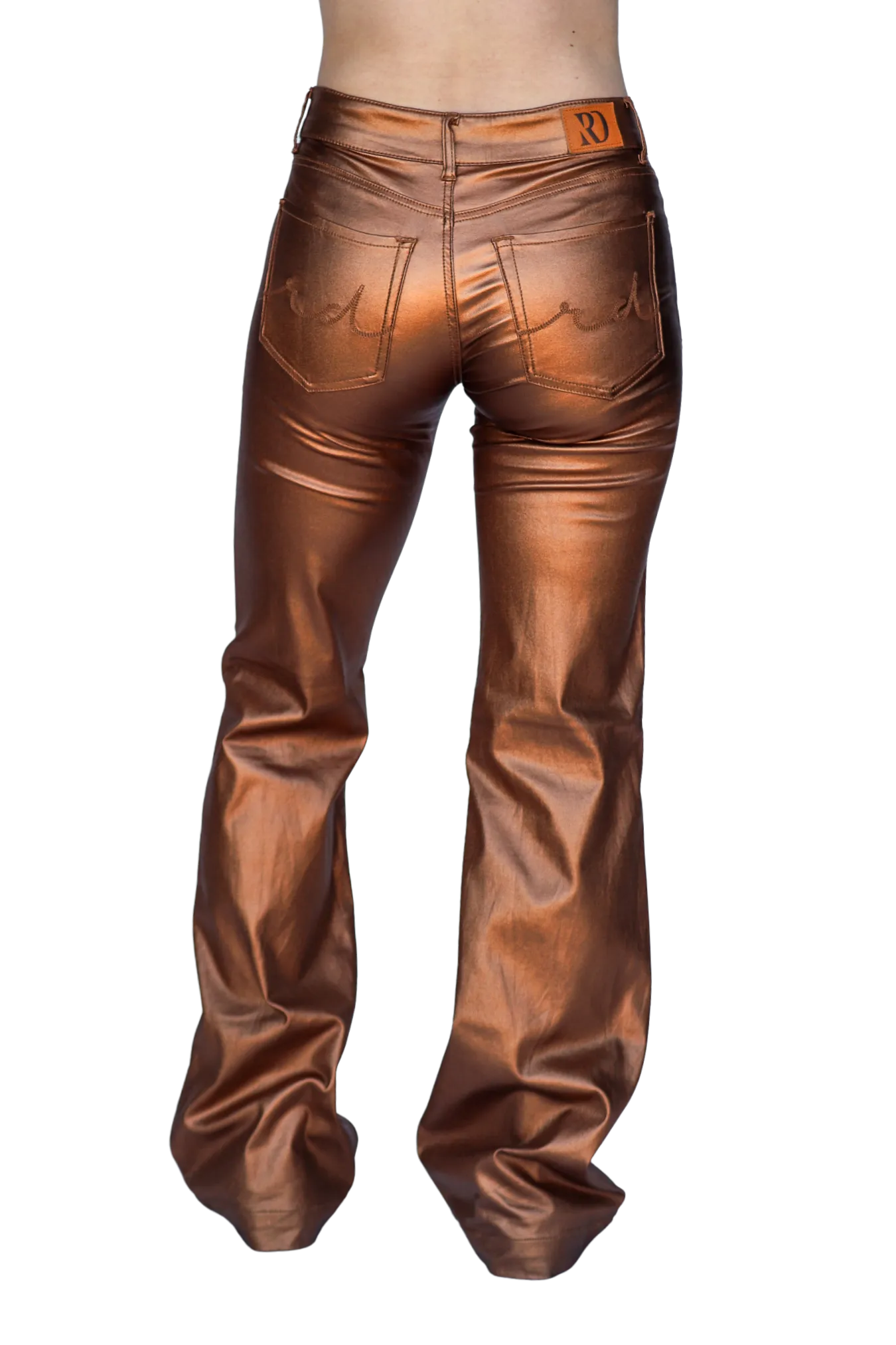 BRONZE METALLIC SIGNATURE TROUSERS