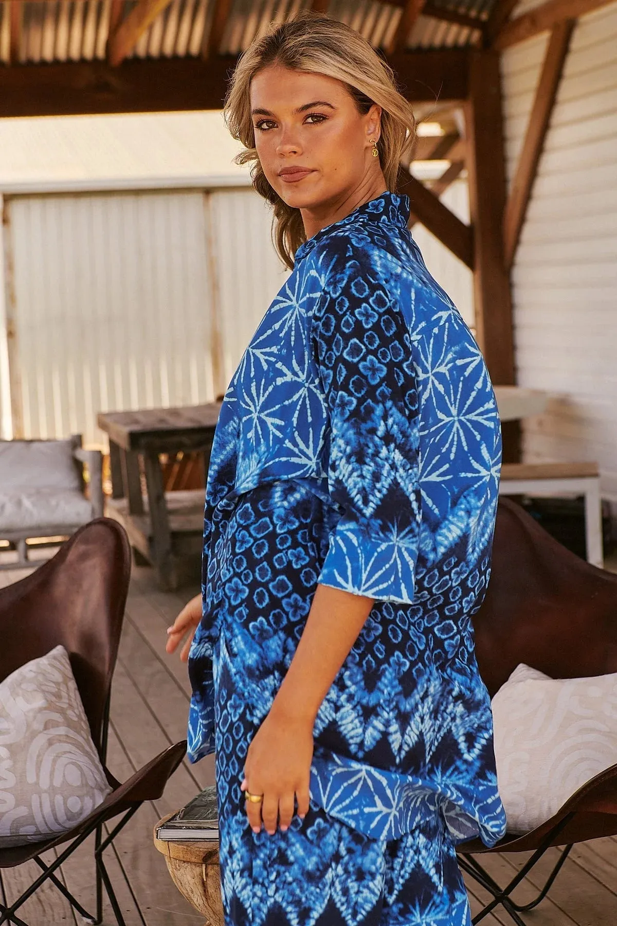 Cabana Shirt Blouse - Tranquil Tides Collection