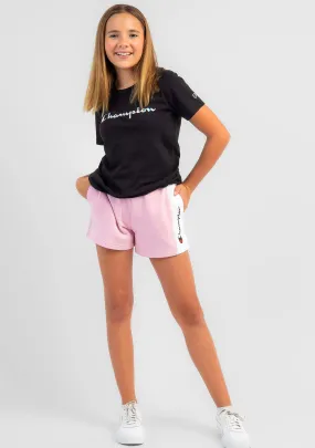 Champion Junior Girls' French Terry Panel Shorts <BR> KVUMN IXL