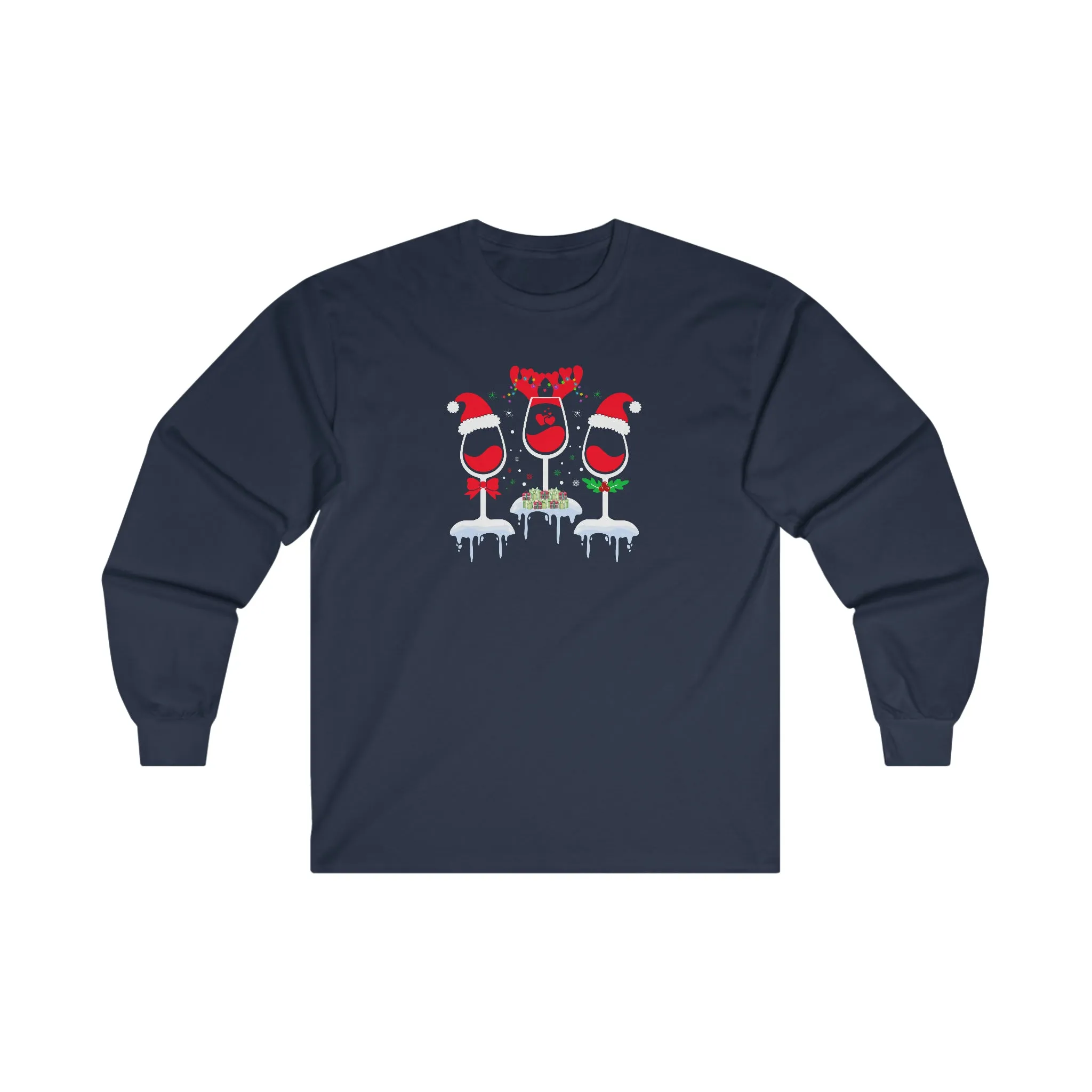 Christmas Wine Long Sleeve Tee