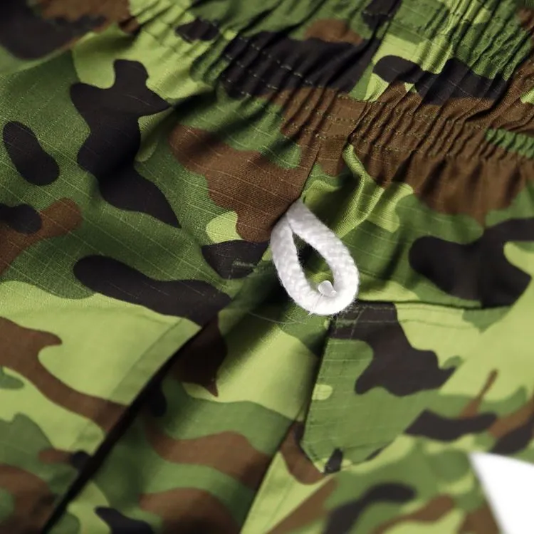 Cookman Chef Short Pants Cargo - Ripstop : Woodland Camo Green