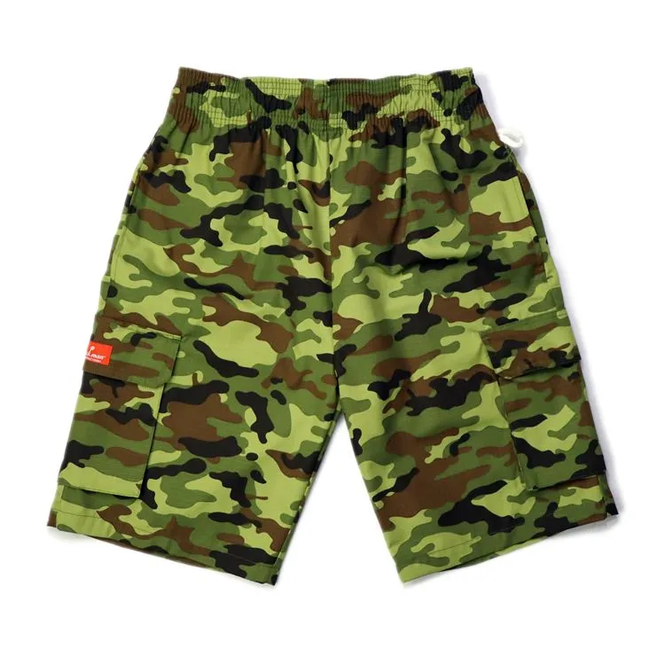 Cookman Chef Short Pants Cargo - Ripstop : Woodland Camo Green