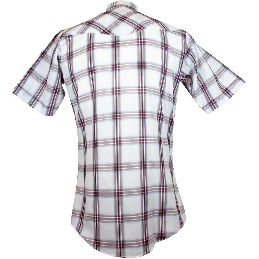 Ely Cattleman Men's Short Sleeve Classic Plaid Snap Shirt