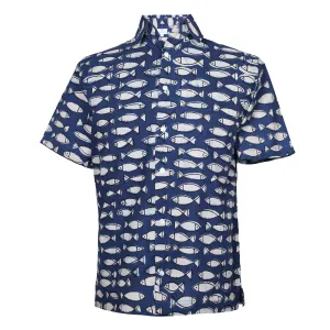 Fresh Fish Indigo Short Sleeve Men's Shirt