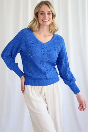 Georgia Knit Jumper - Royal Blue