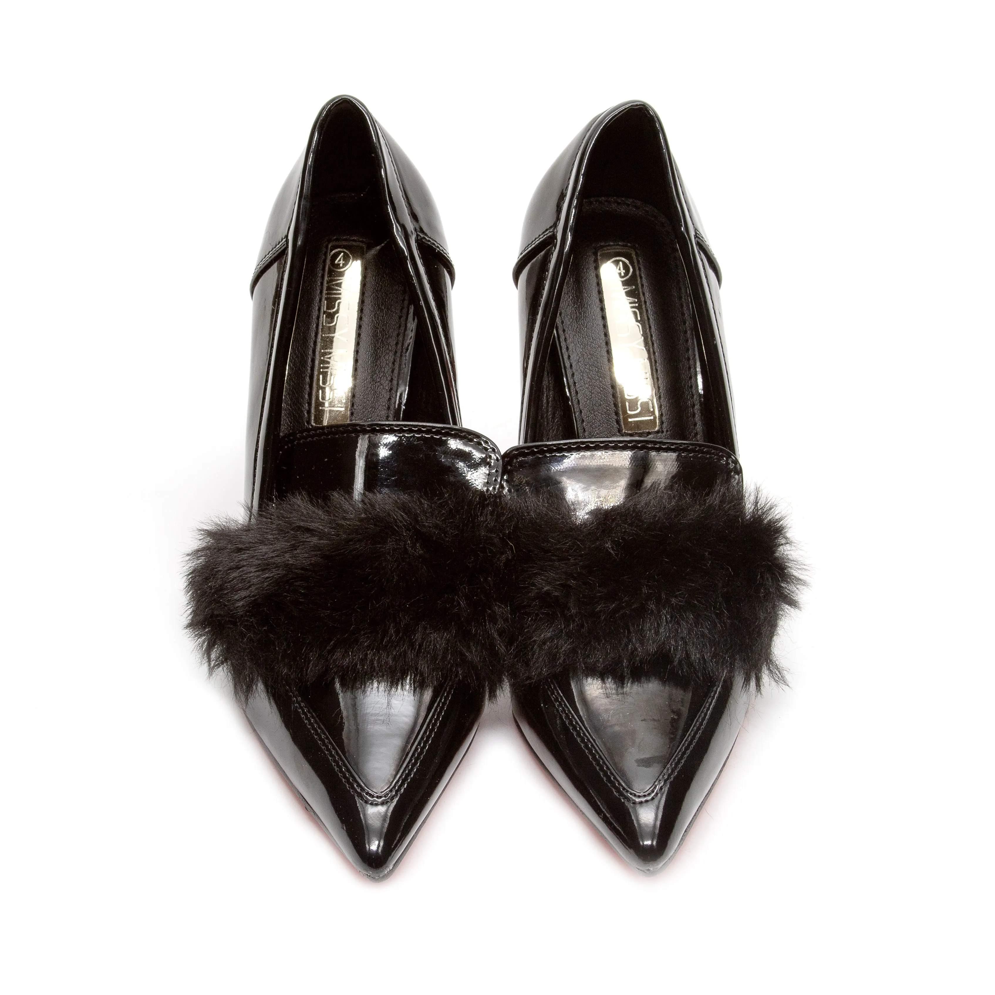 Glossy Fur High Heel