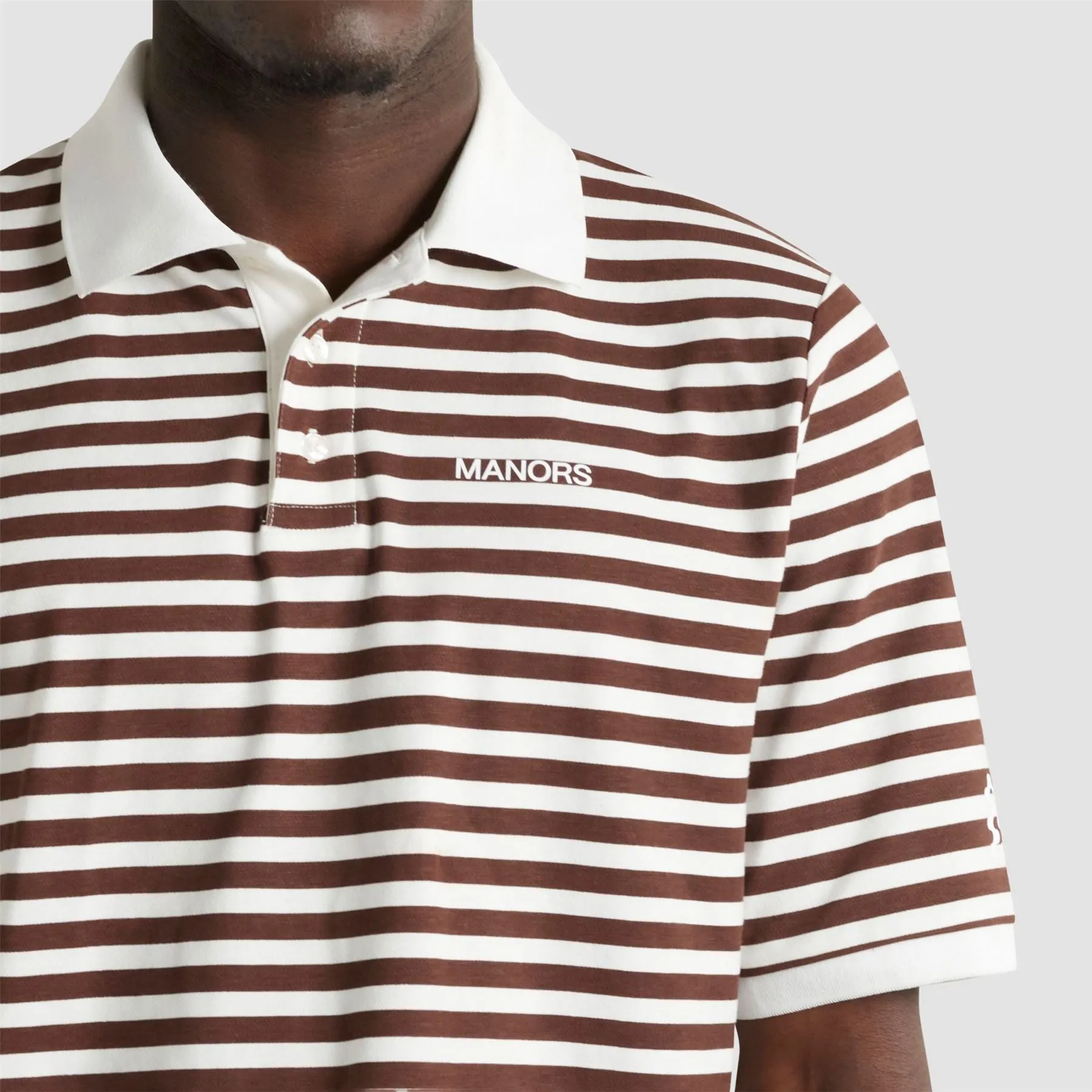 G.O.A.T. Pique Polo Brown Striped - SS23