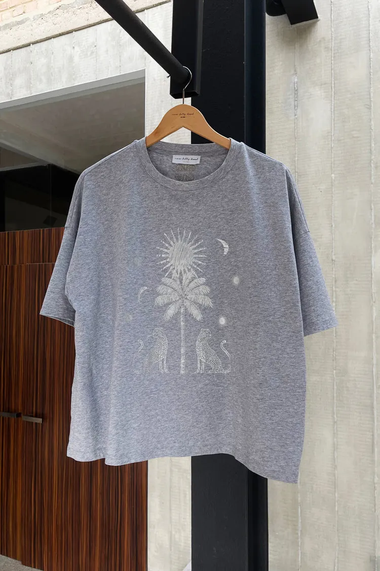 Grey Running Wild T-shirt With Silver Foil