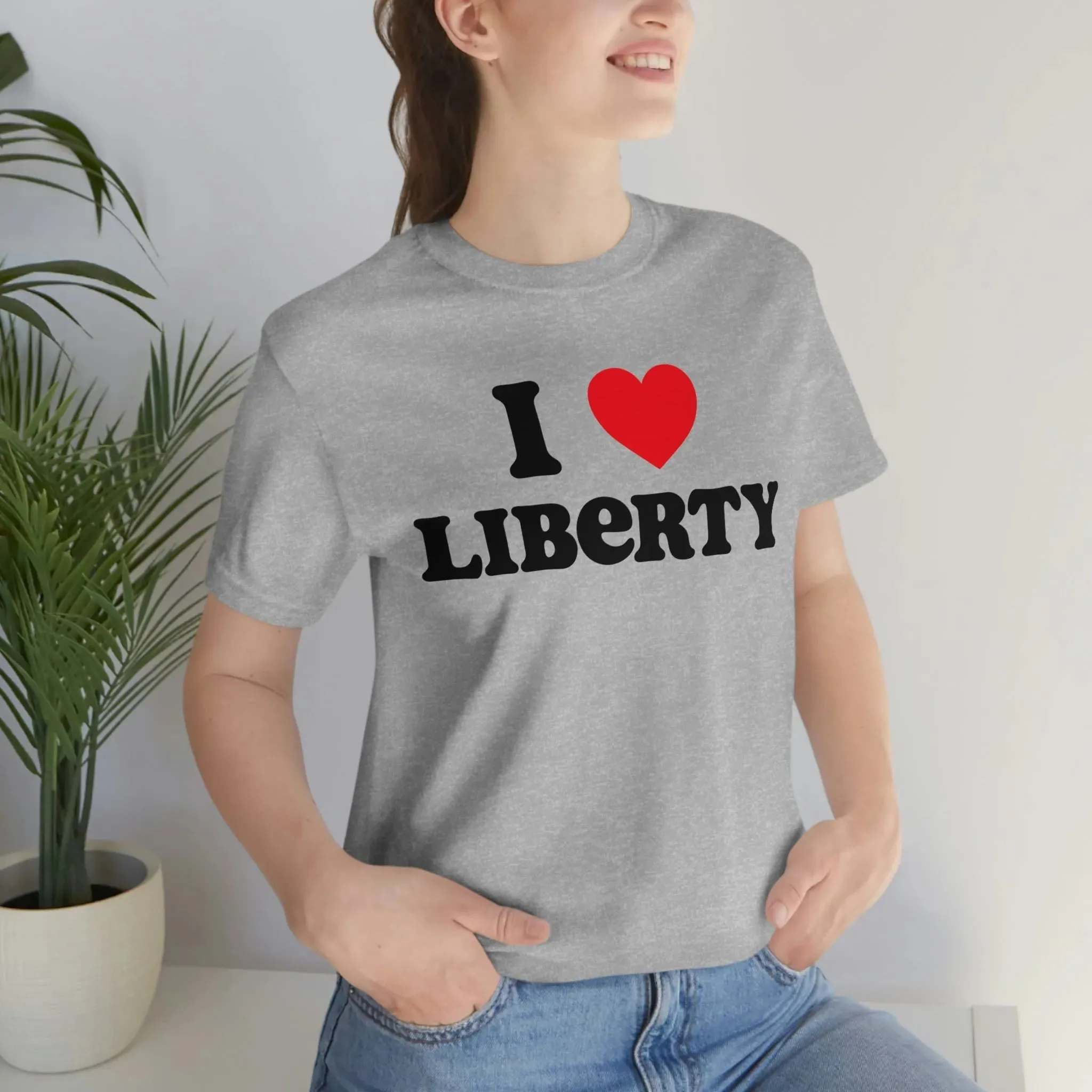 I Heart Liberty Unisex Jersey Short Sleeve Tee