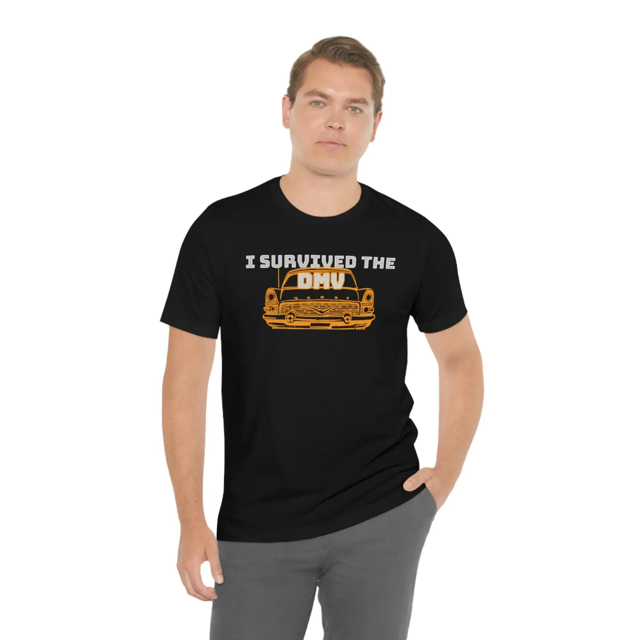 I Survived The DMV Unisex Jersey Short Sleeve Tee