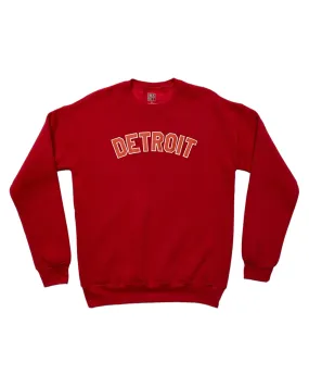 Ink Detroit - Red & White on Red Crewneck