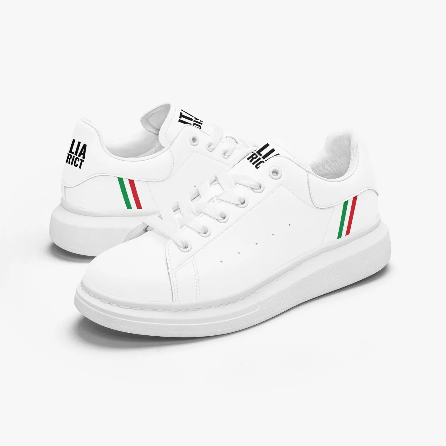 Italian Stripe | Leather Oversized Sneakers - Italia District