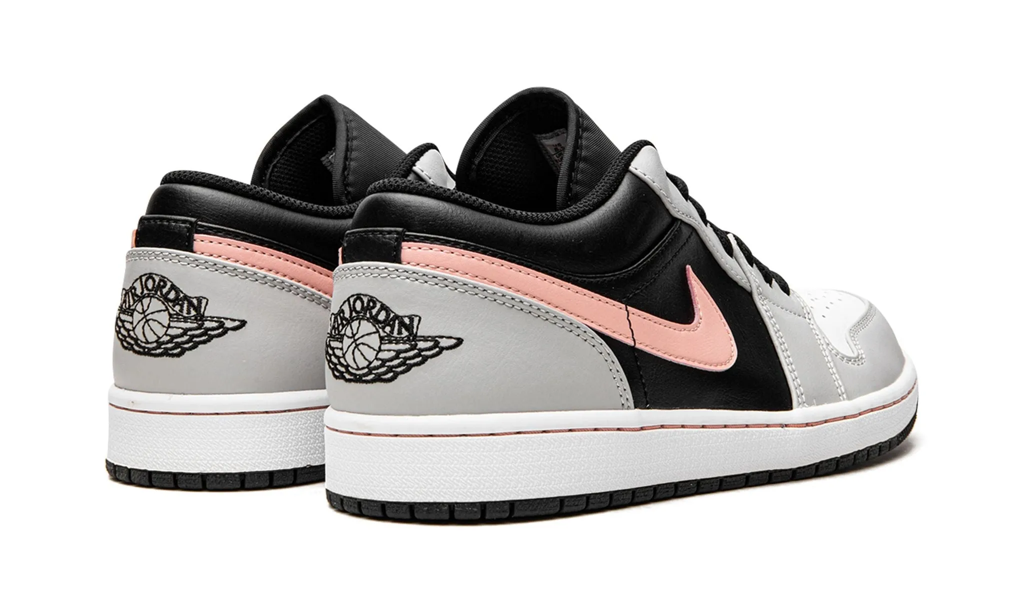 JORDAN 1 LOW BLACK GREY PINK