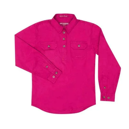 Just Country Girls Kenzie Half Button Workshirt