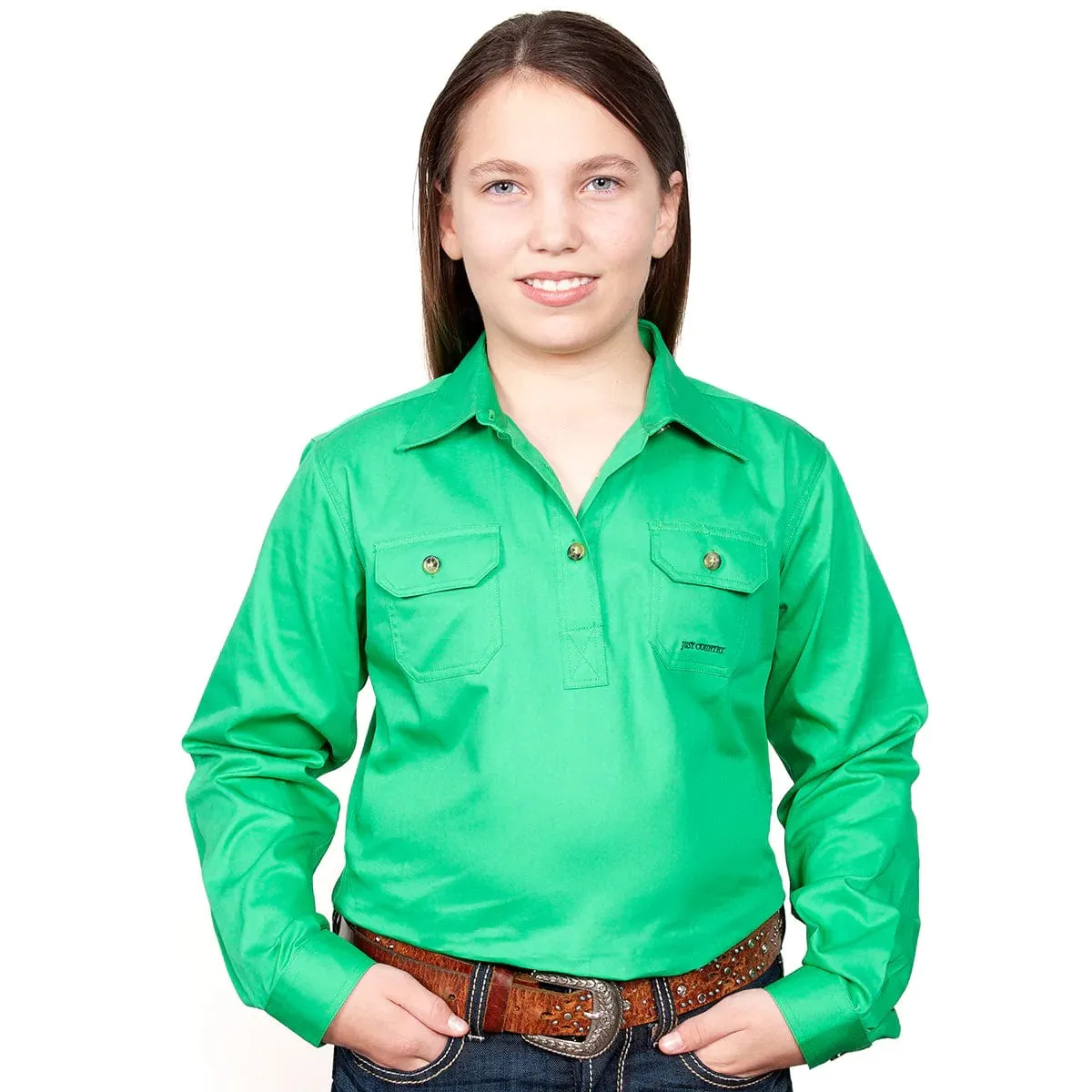 Just Country Girls Kenzie Half Button Workshirt