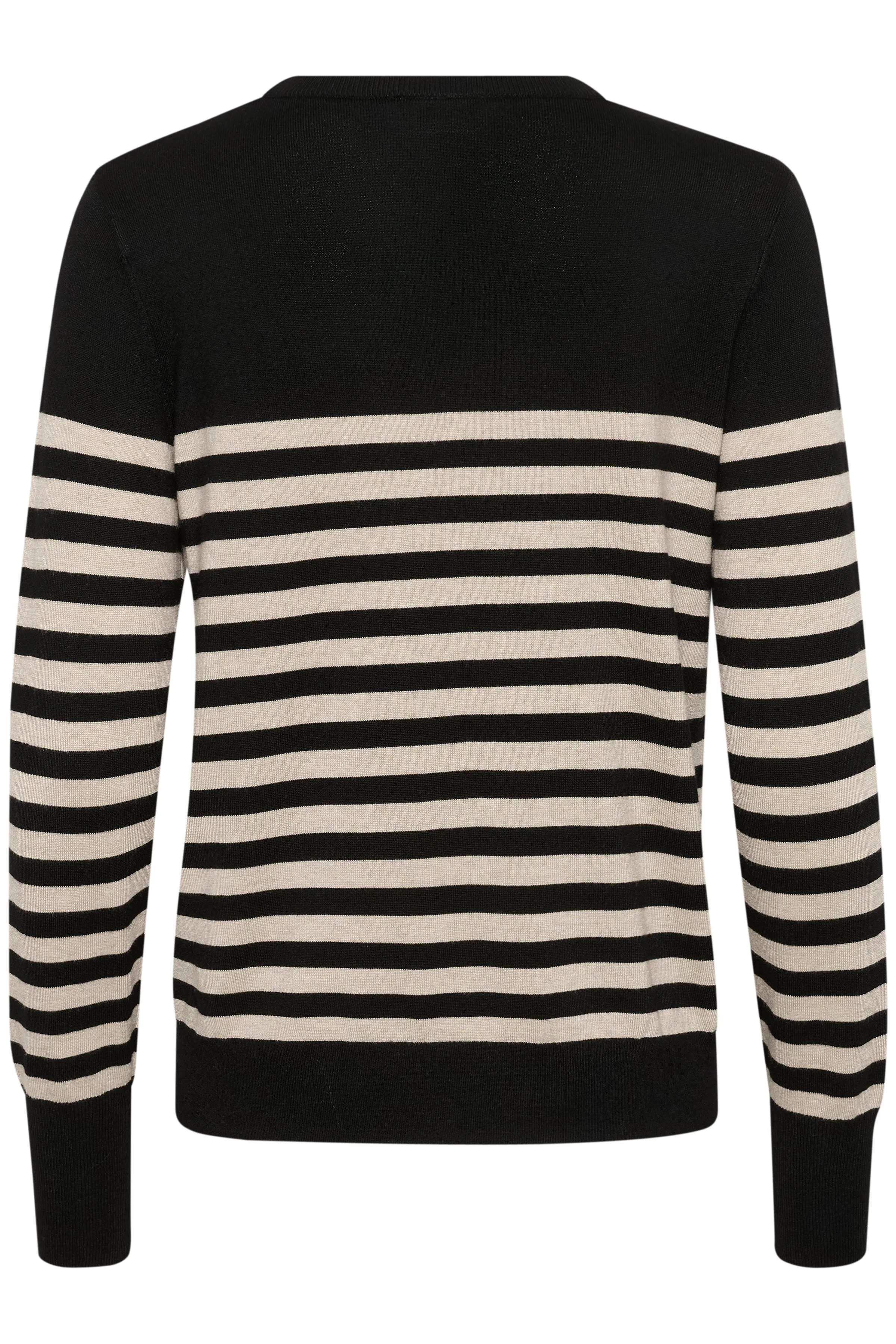 Kaffe KAlizza striped knit pullover black/feather gray