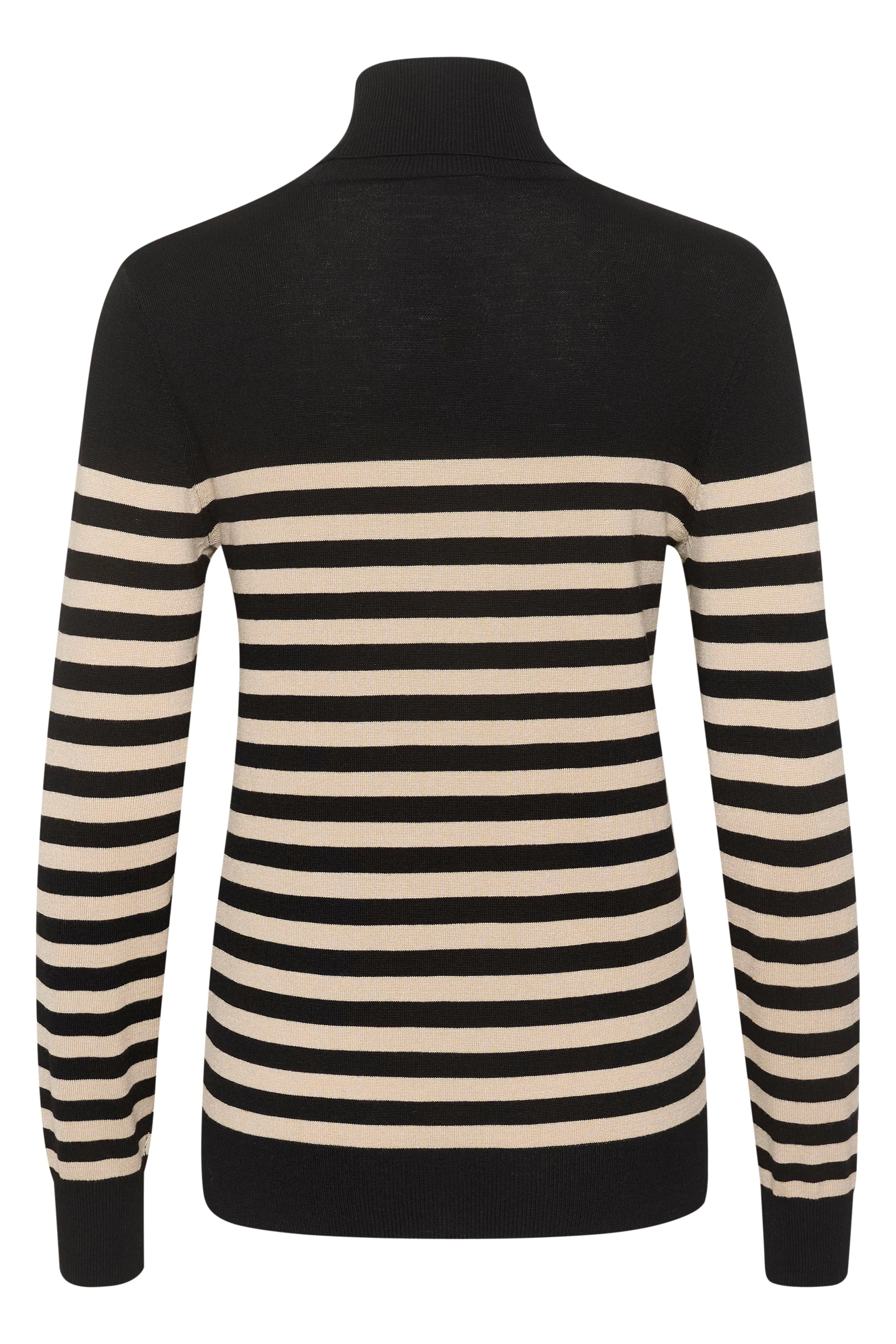 Kaffe KAlizza striped roll neck black/feather gray