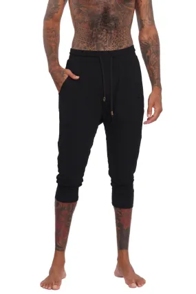 Madrid Mens Black Jogger Shorts