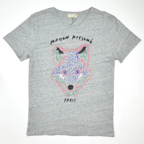 Maison Kitsuné - 3D Fox Tee-Shirt - Light Grey Mélangé