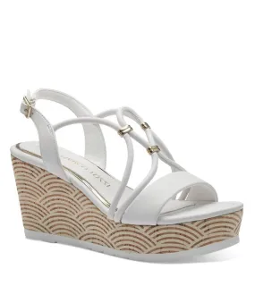 Marco Tozzi Womens White Wedge Heel Summer Sandal - 2-28349-42