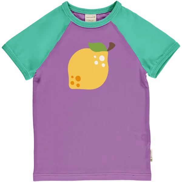 Maxomorra Lemon Organic Cotton Single Print Short Sleeved Top