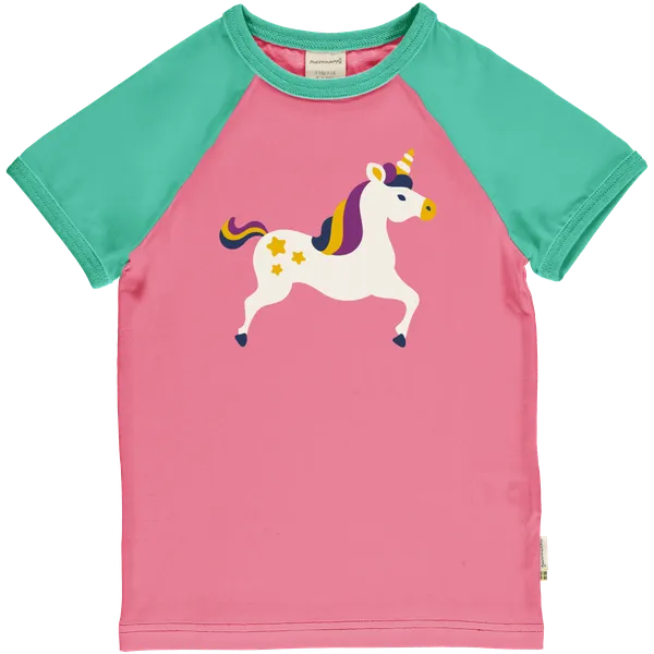 Maxomorra Unicorn Organic Cotton Single Print Short Sleeved Top