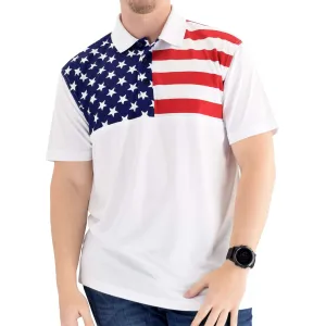 Men's Made in the USA Performance Flag Polo Shirt