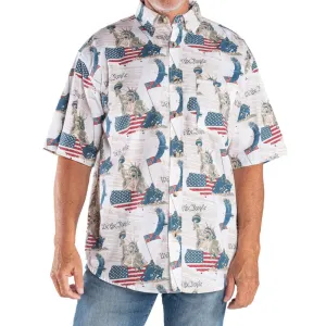 Men's We The People 100% Cotton Button-Down Short Sleeve Shirt