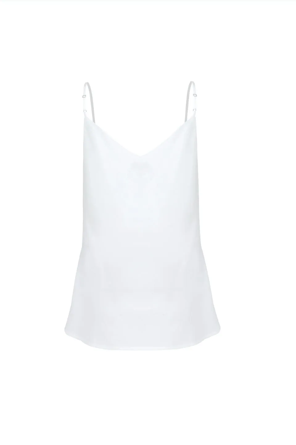 Moonlight Pearl Satin Bias V Neck Cami