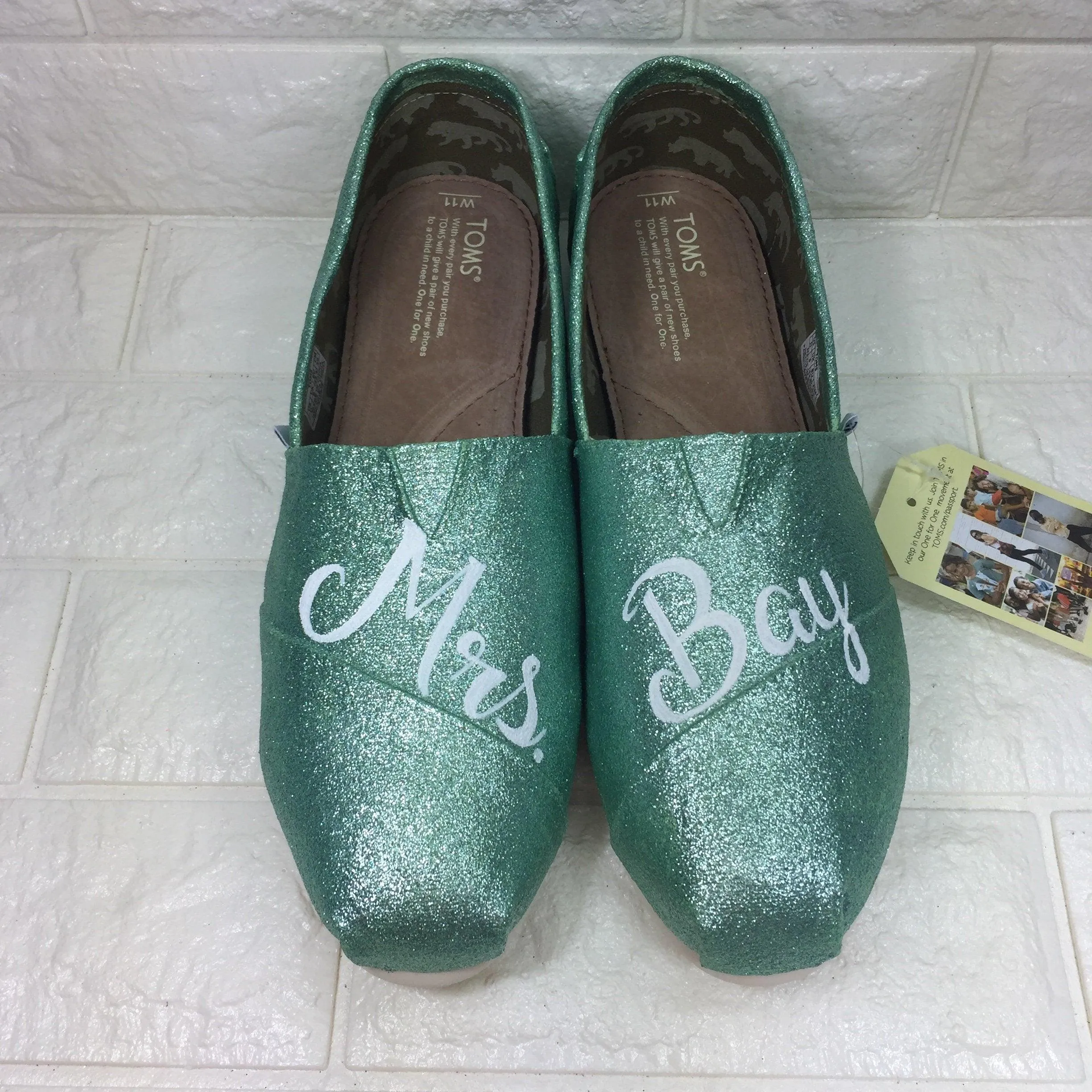 Mrs. Mint Glitter Shoes