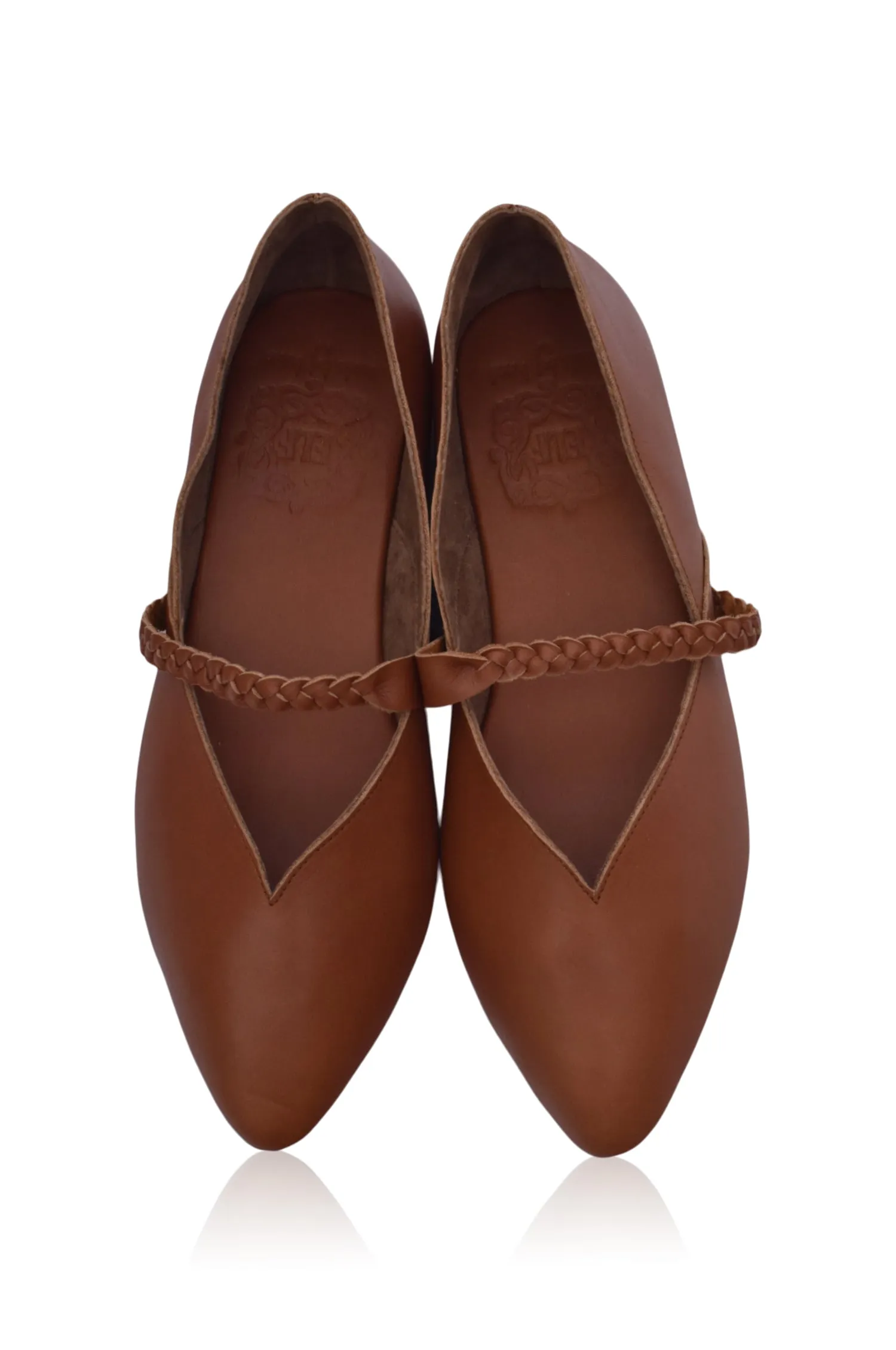 New Love Leather Ballet Flats