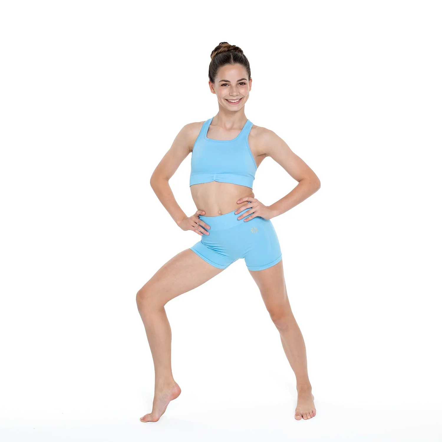 Paige: Seamless Shorts in Sky Blue