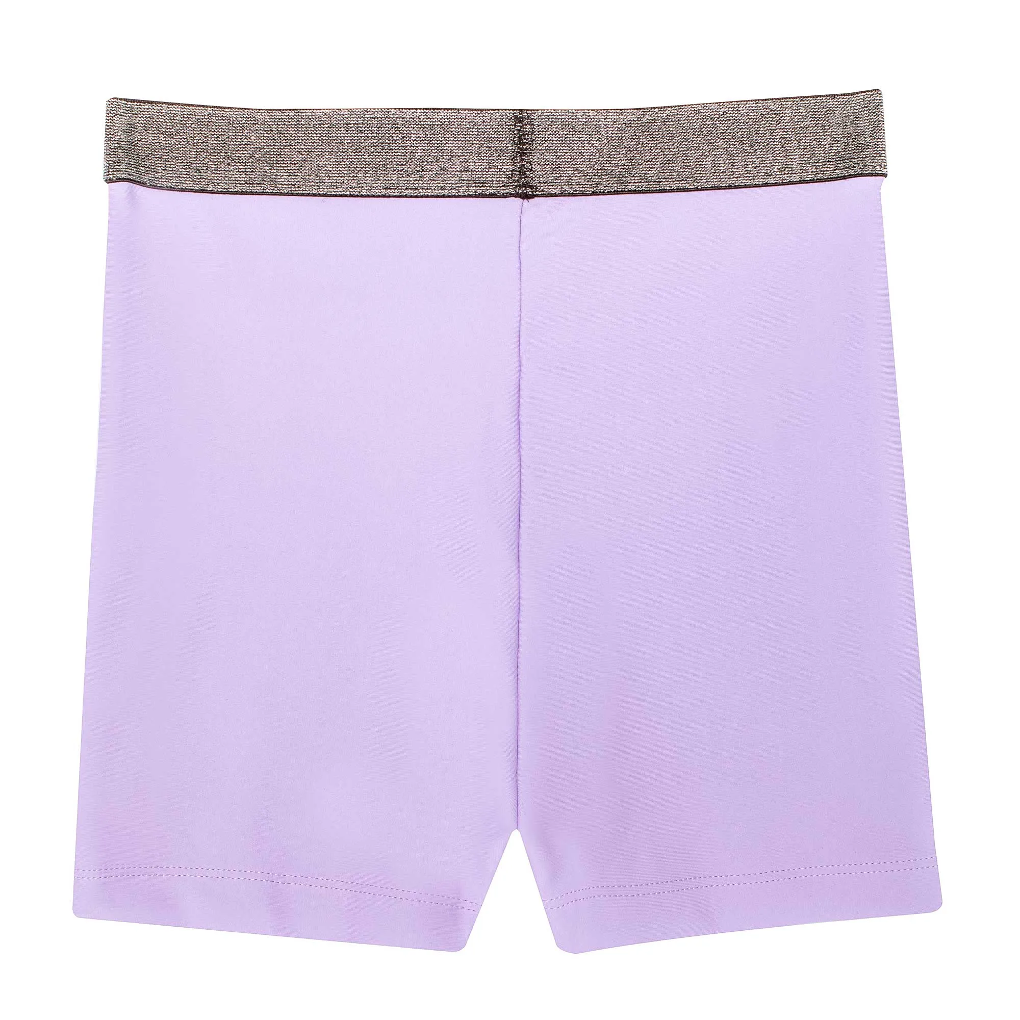 Patricia: Mid Length Bike Short in Lilac