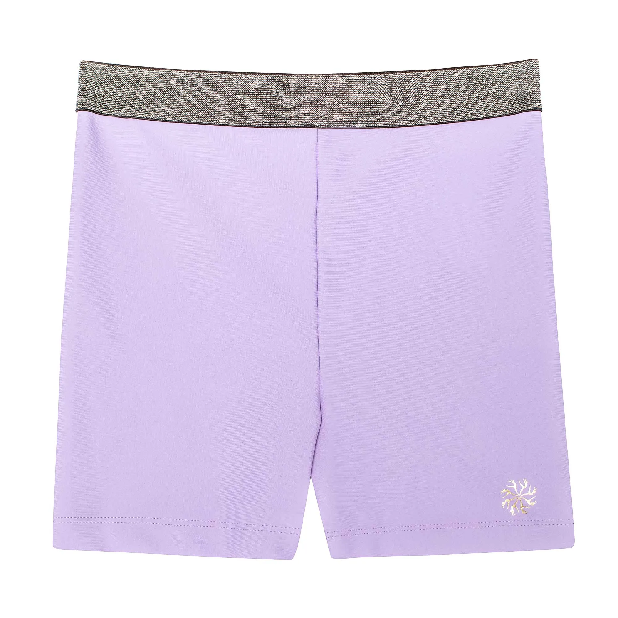 Patricia: Mid Length Bike Short in Lilac