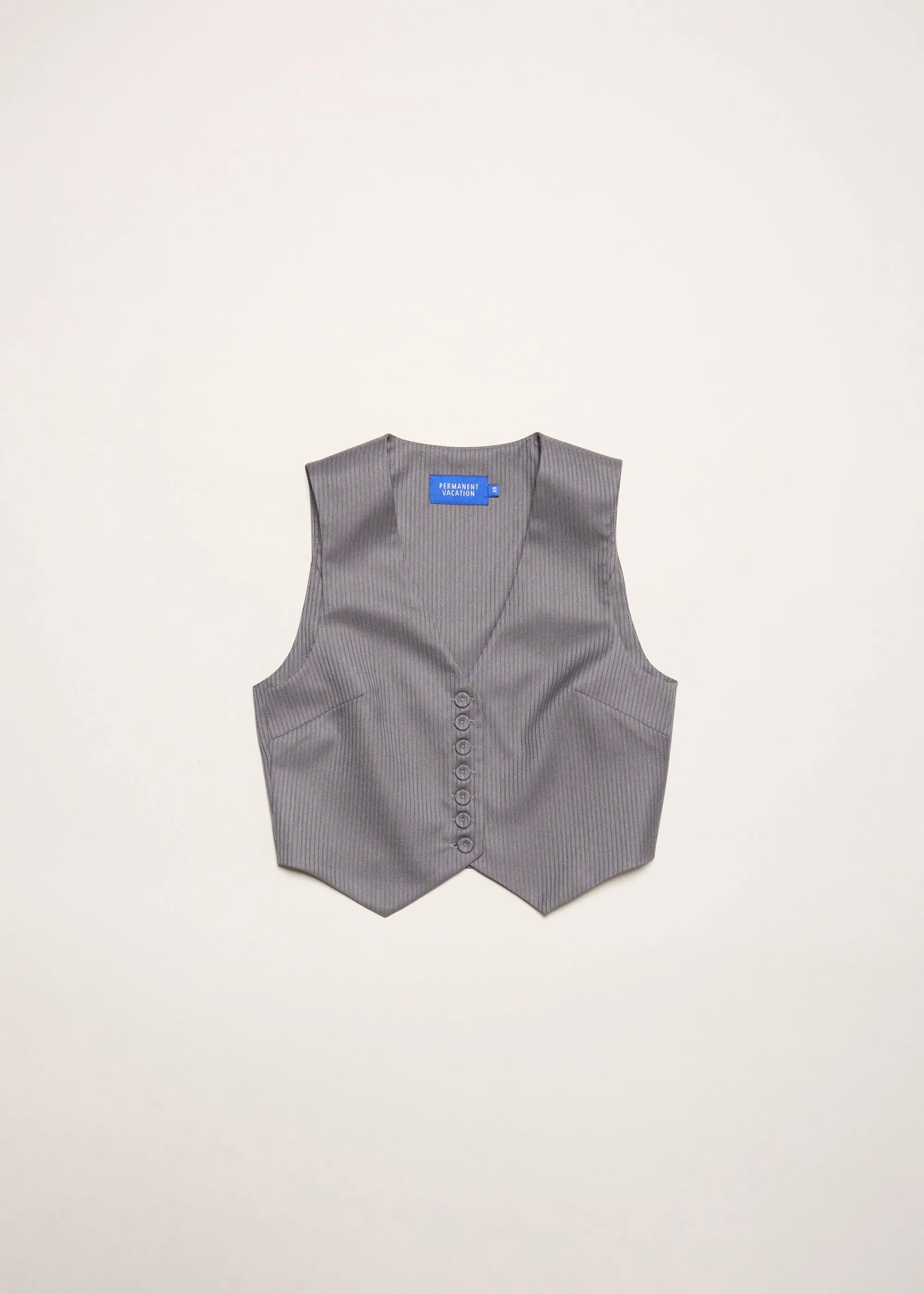 Permanent Vacation - All Day Vest - Grey Pinstripe