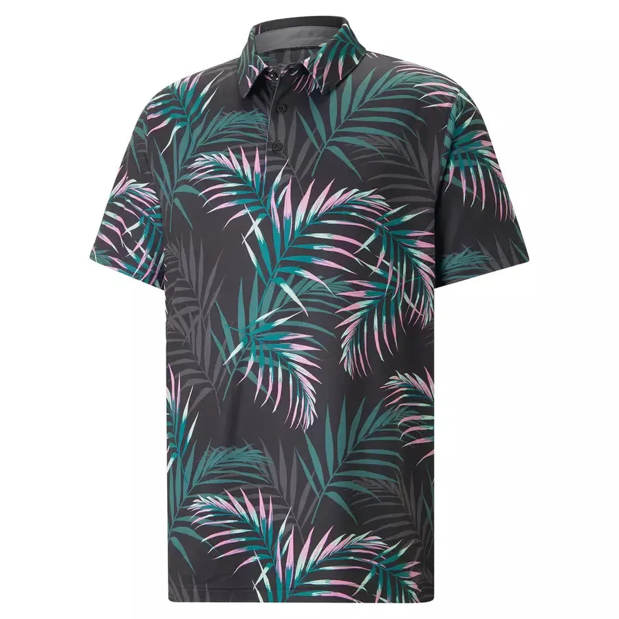 Puma CLOUDSPUN Palm Leaf Polo - Black